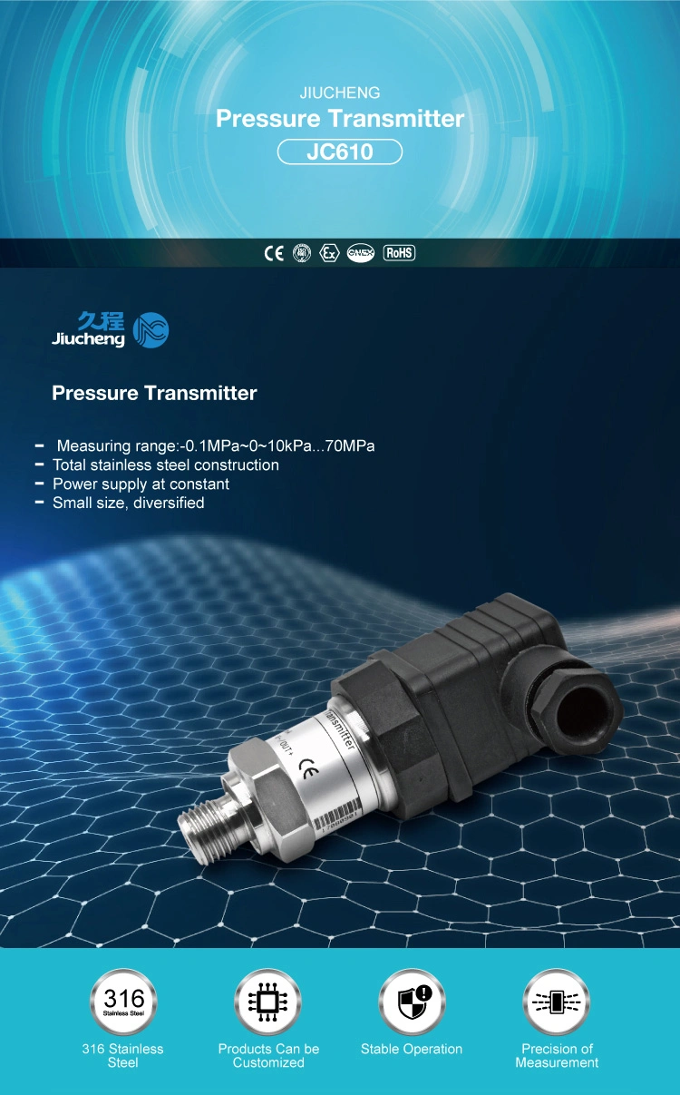 * Jc610-07 Oil Pipe Pressure Sensor, Underwater Pressure Sensor, Level Pressure Transmitter, Diffused Silicon Pressure Transducer