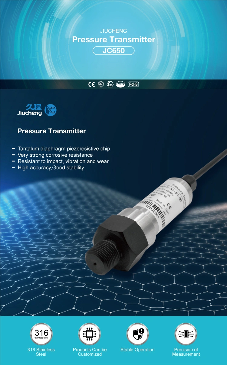 Jc650 Anti-Corrosion Ceramic Absolute Pressure Transmitter / Sensor