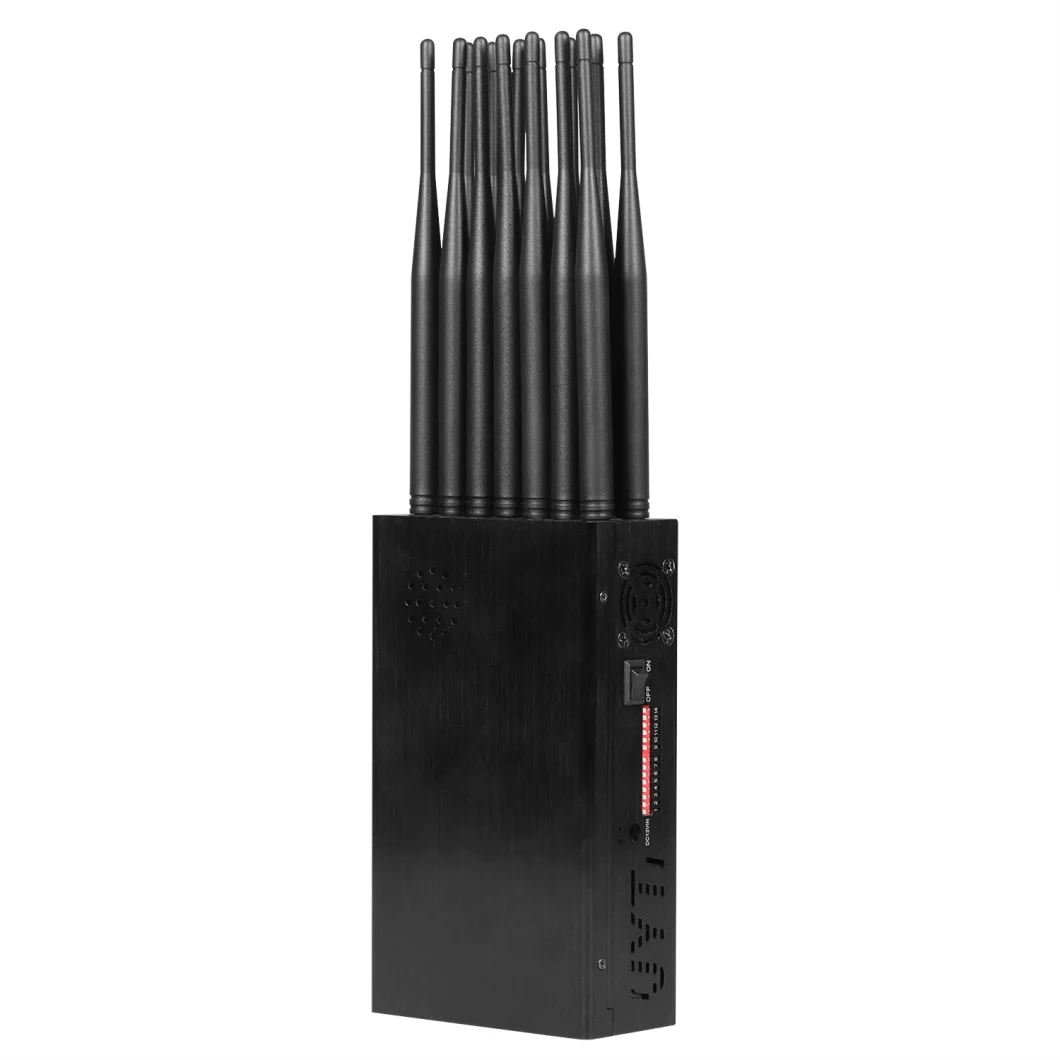 14W 14 Antennas Cellphone, WiFi 5g Signal Jammer, Signal Isolator, Signal Blocker, Built-in Battery