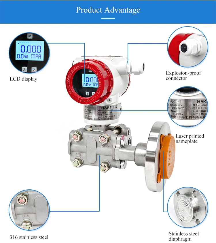 Dirty Water Level Transmitter Single Flange Level Transmitter High Quality Water Level Sensor