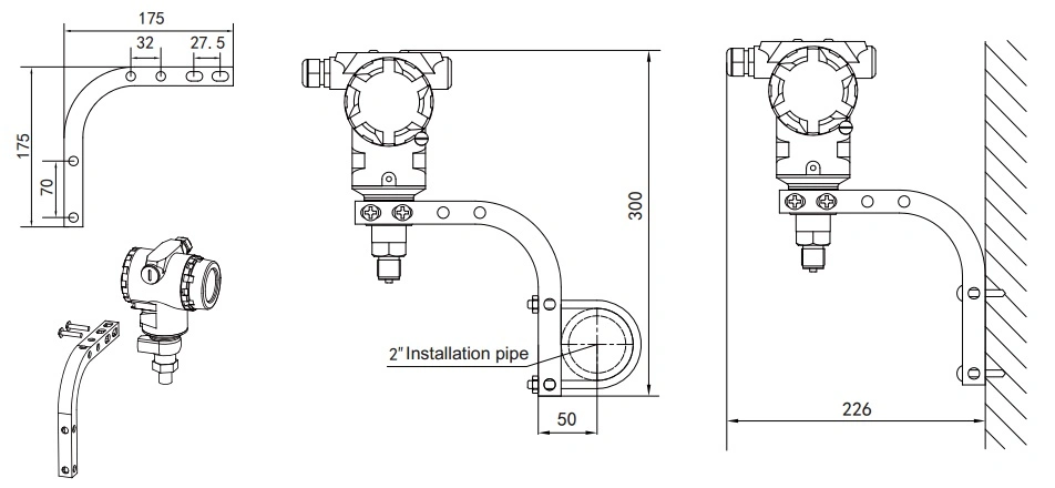 Rosemount 3051 Outer Shell Pressure Sensor/Transducer/Transmitter with 4~20mA Hart/Modbus Output