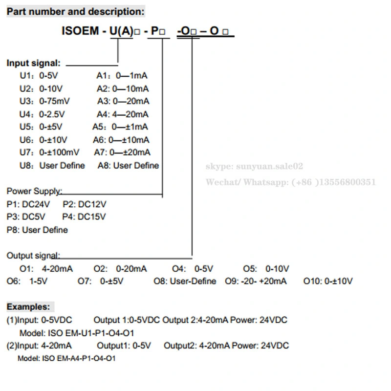 0-10V 0-10mA Signal Input to 0-20mA Dual Output Signal Isolator