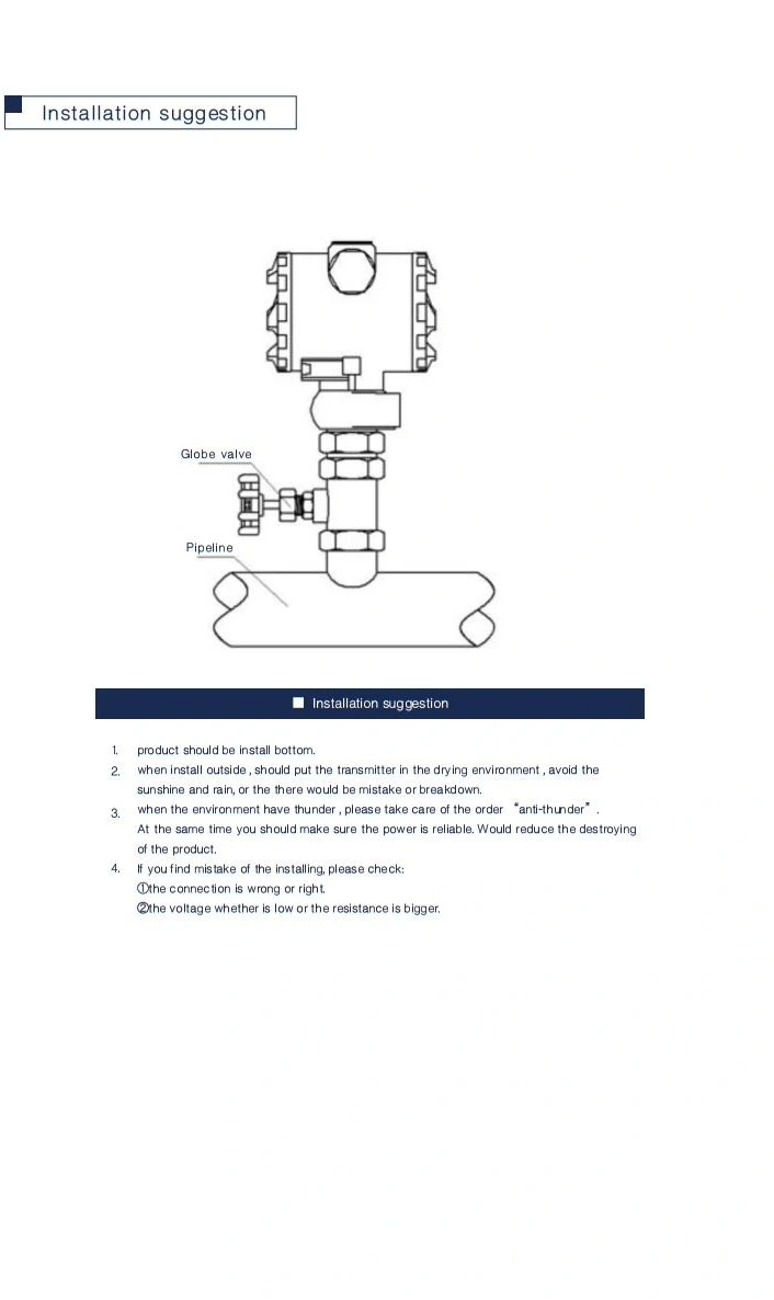 Hakin Pressure Sensor Hydrostatic Generator Oil Pressure Transmitter