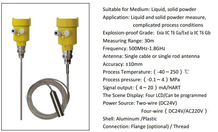 Ultrasonic Grain Silo Radar Level Transmitter for Grain Bin High Accuracy 0.1%