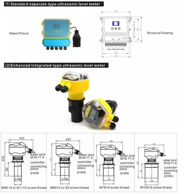 Diesel Tank Ultrasonic Level Transmitter Water Level Sensor