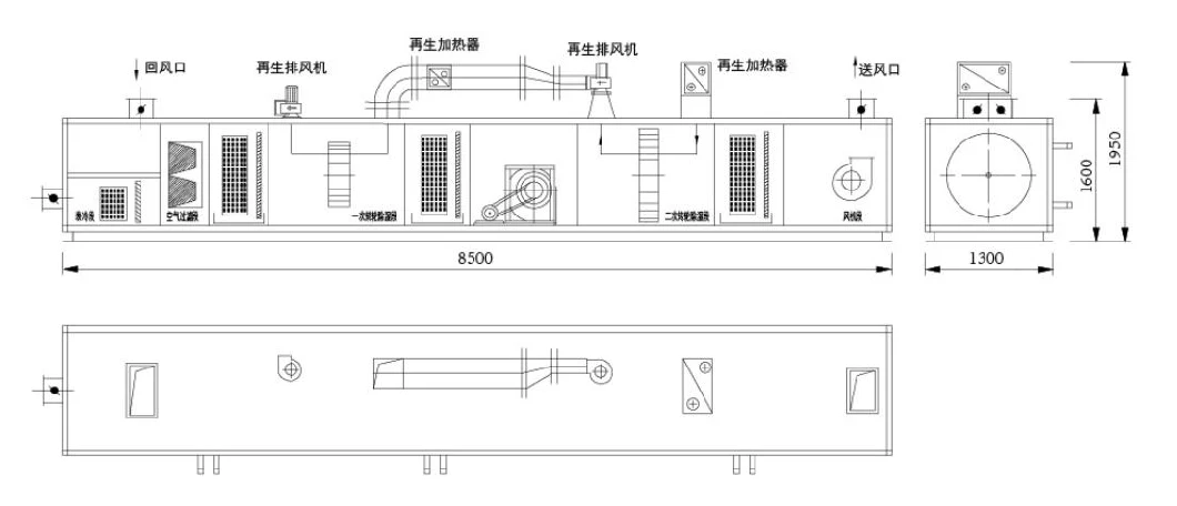 Air Dehumidifier Low Dew Point Rotary/Wheel/Runner Industial Dehumidifier