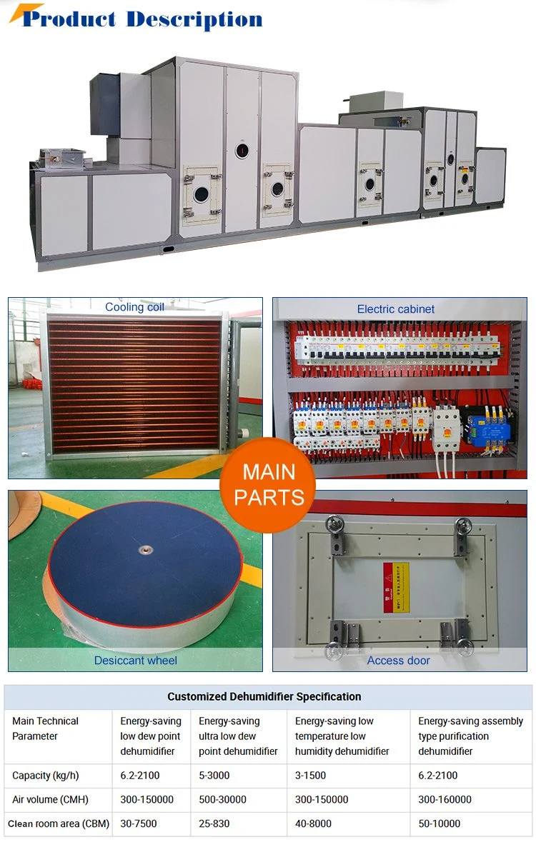 Small Desiccant Rotor Type Air Dehumidifier Drying