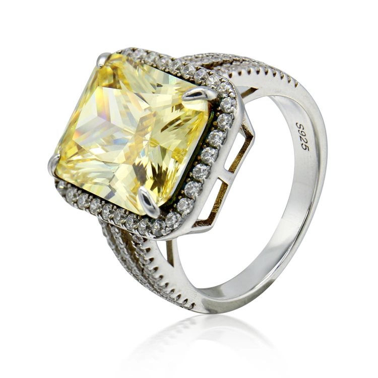 Square Shape Rings Yellow Gold Rings Luxurious Rings for Women