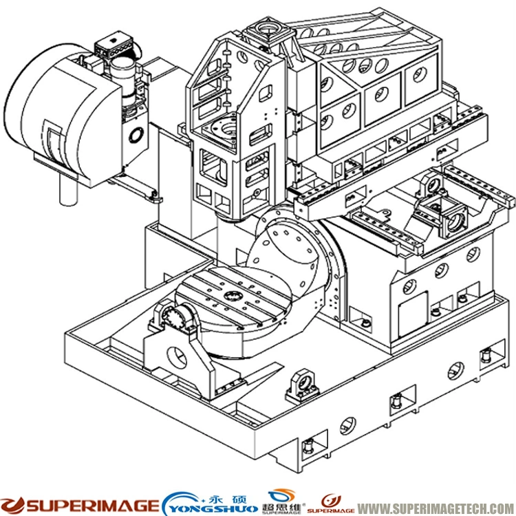 Integrated 5 Axis CNC Machine Tool CNC Milling Tool 5 Axis CNC Machining Center