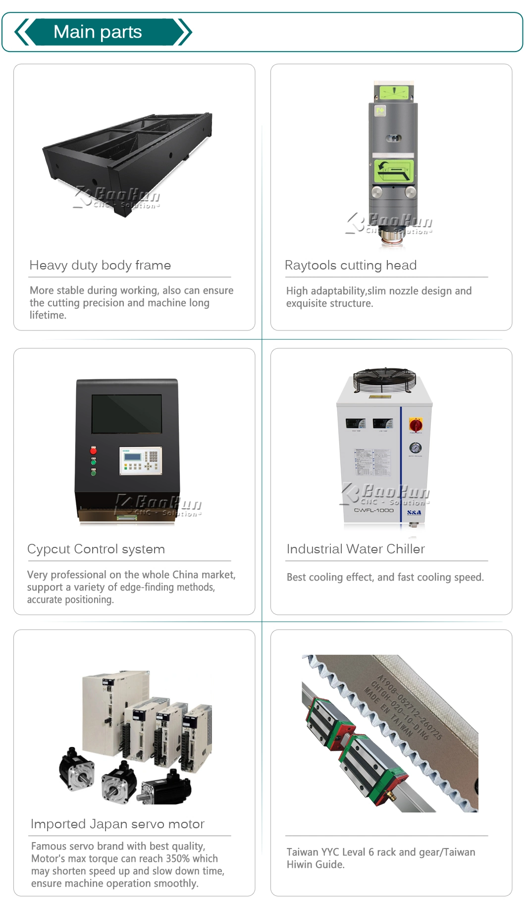 Raytools Cutting Head Fiber Laser Steel CNC Cutter for Carbon Steel Stainless Steel