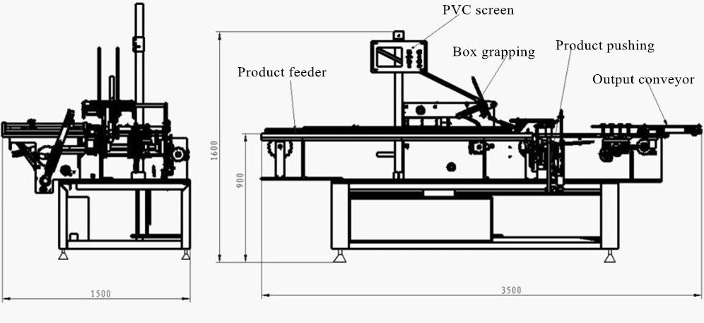 EV-100 Automatic Cartoner / Automatic Cartoning Machine for Ampoule, Vial, Bottle, Tube, Sachet Bag, Blister, Soap