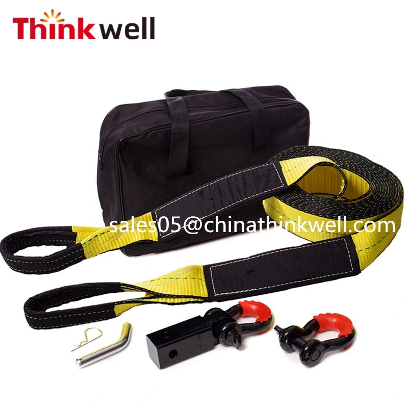 D-Ring Receiver Hitch Yellow Web Sling Towing Strap