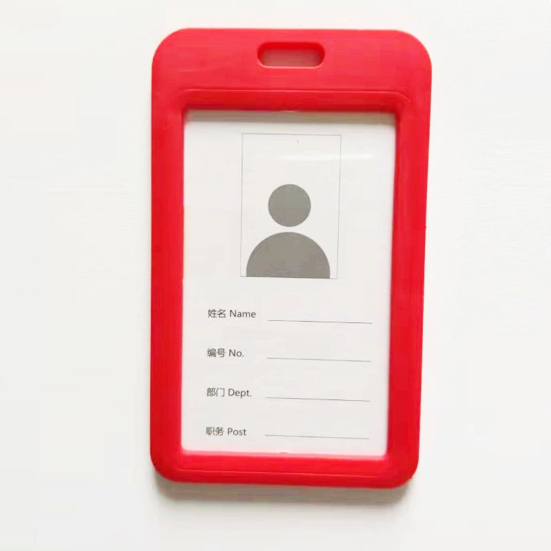 Economical Vertical PP Plastic ID Card Holder Name Badge Holder