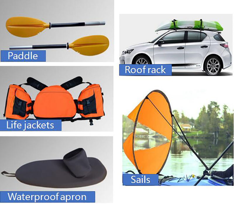 High Quality LLDPE Ocean Canoe Sit in Single Sea Kayak with Rotomolded Plastic