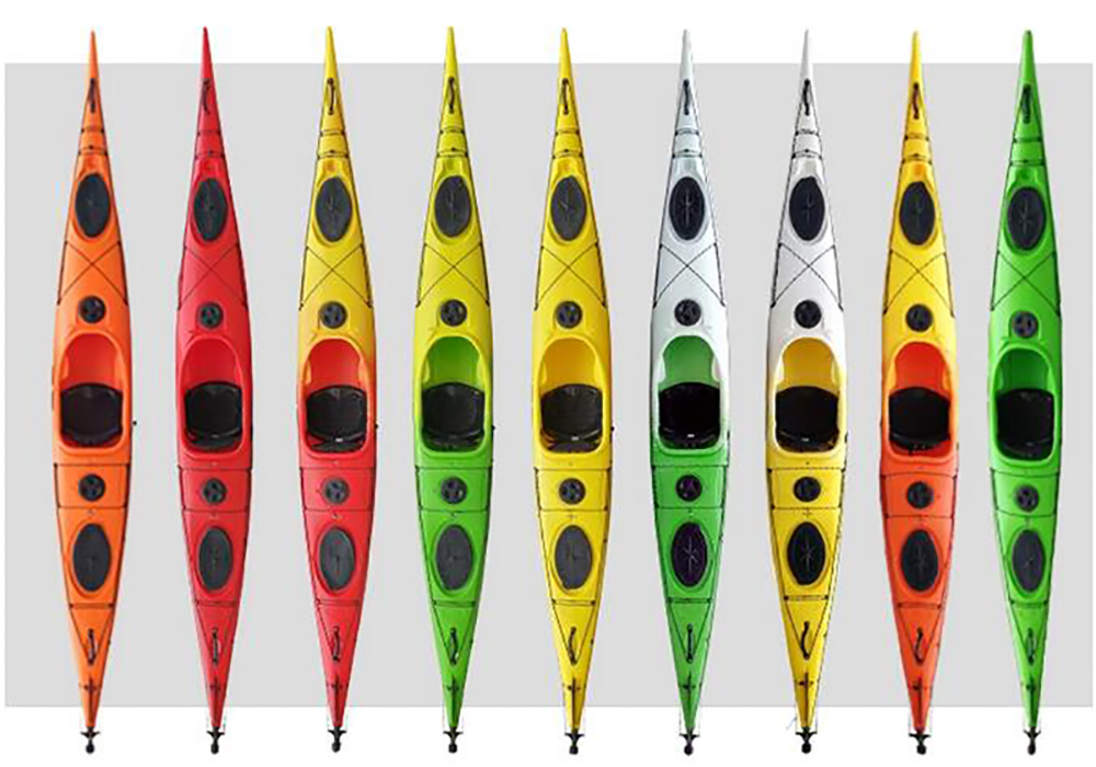 High Quality LLDPE Ocean Canoe Sit in Single Sea Kayak with Rotomolded Plastic