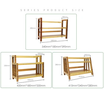 New Bamboo Storage Organizer Adjustable Desktop Holders Display Book Kitchen Shelf Rack