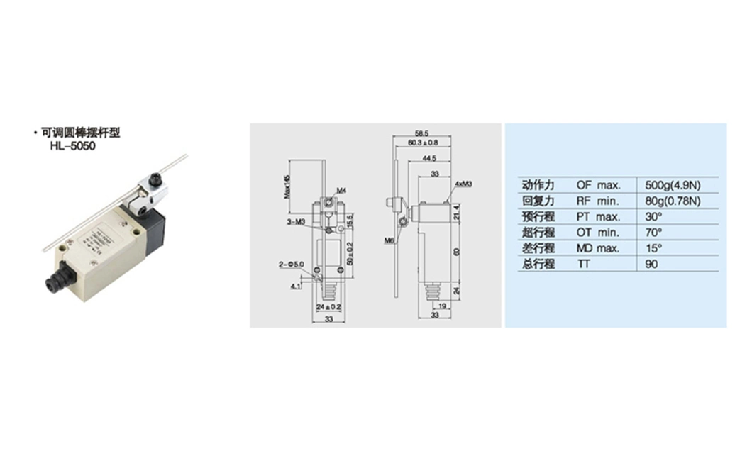 Adjustable Rod Lever Type Limit Switch Supplier