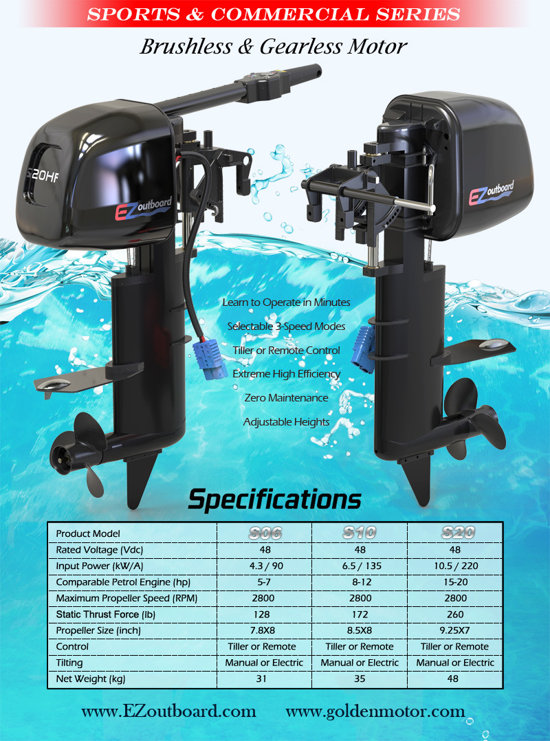 10HP electric boat motor, trolling motor