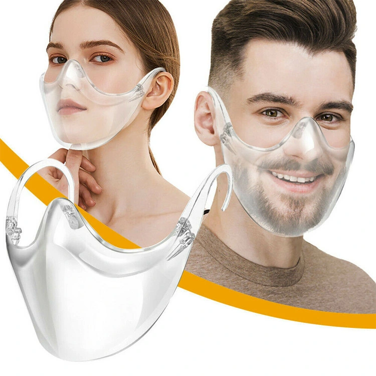 100% Clear Pure Color Facemaskes Transparent Window Visible Mouth Face Cover New Transparent Face Maskes