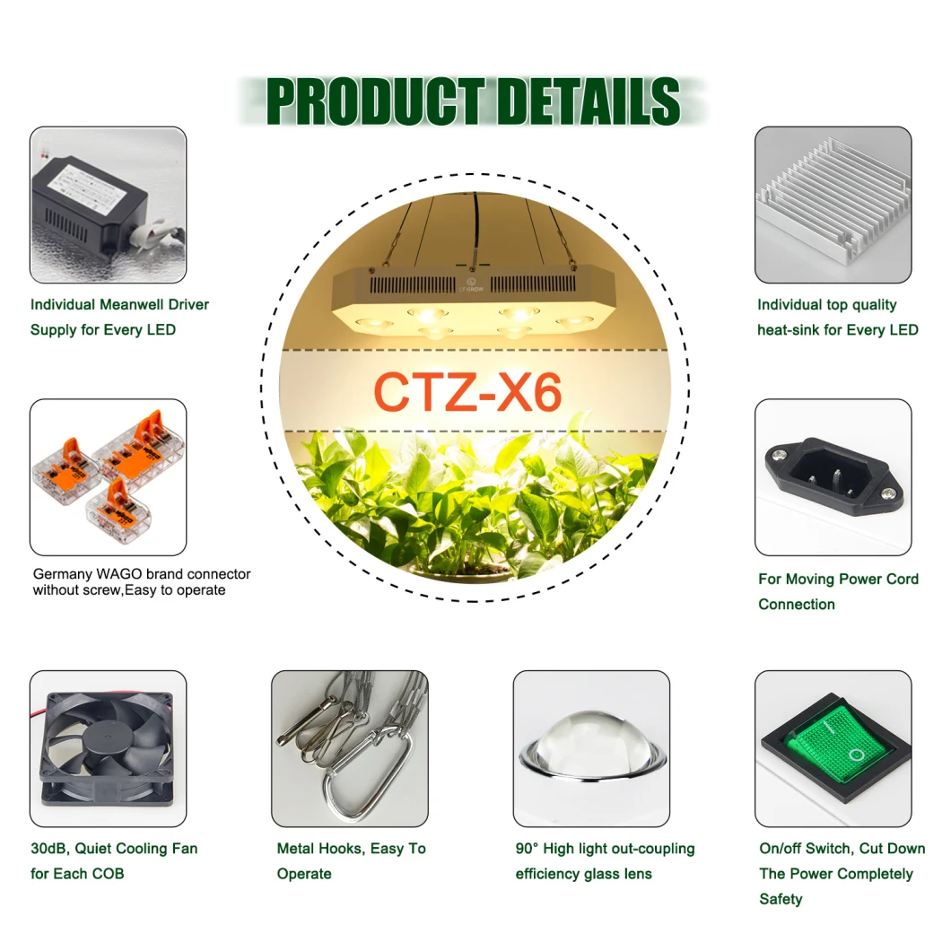 Factory Supply Citizen Clu048 1212 300W 600W 900W High Power Full Spectrum COB LED Grow Lights