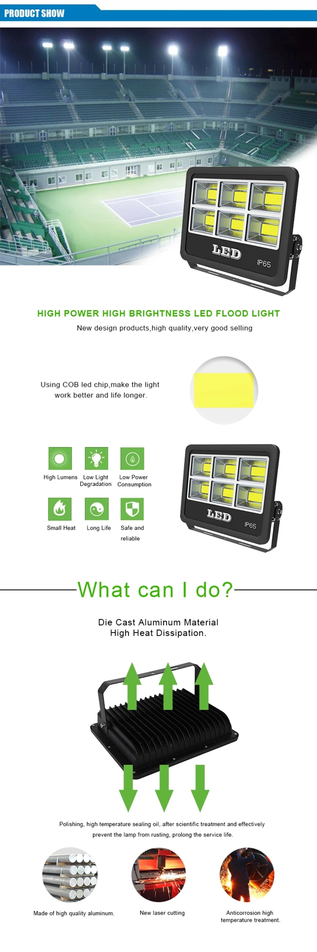 Waterproof Aluminium High Power COB LED Floodlight LED IP65 COB LED Flood Light