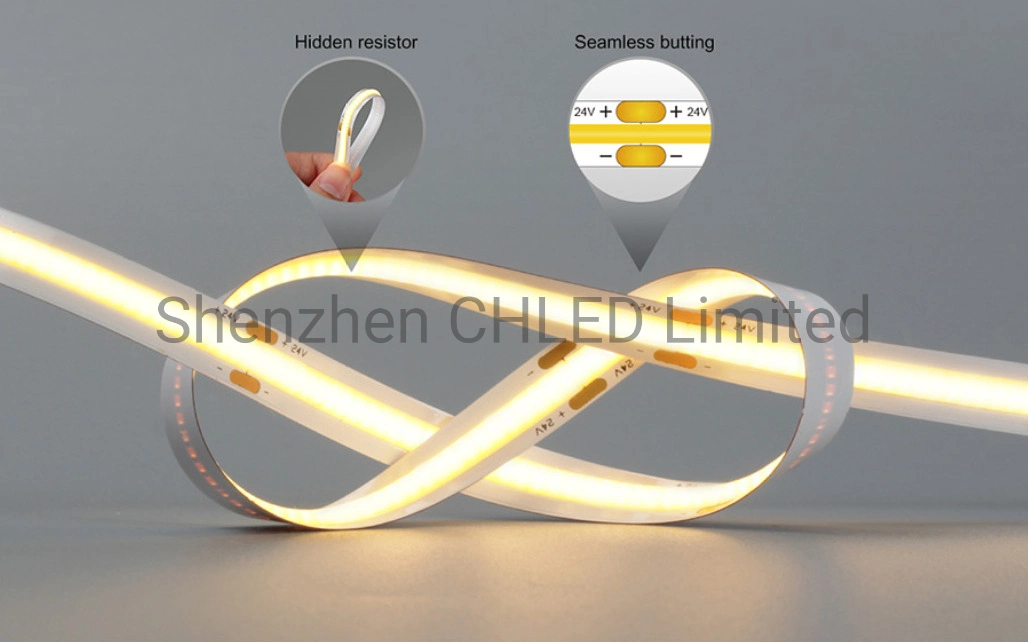 Chip on Board Waterproof COB IP67 Extrusion Flexible COB LED Strip Light for Indoor Outdoor Use