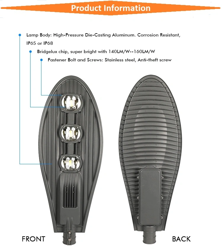 COB 150W High Lumen LED Street Lights for Road Street