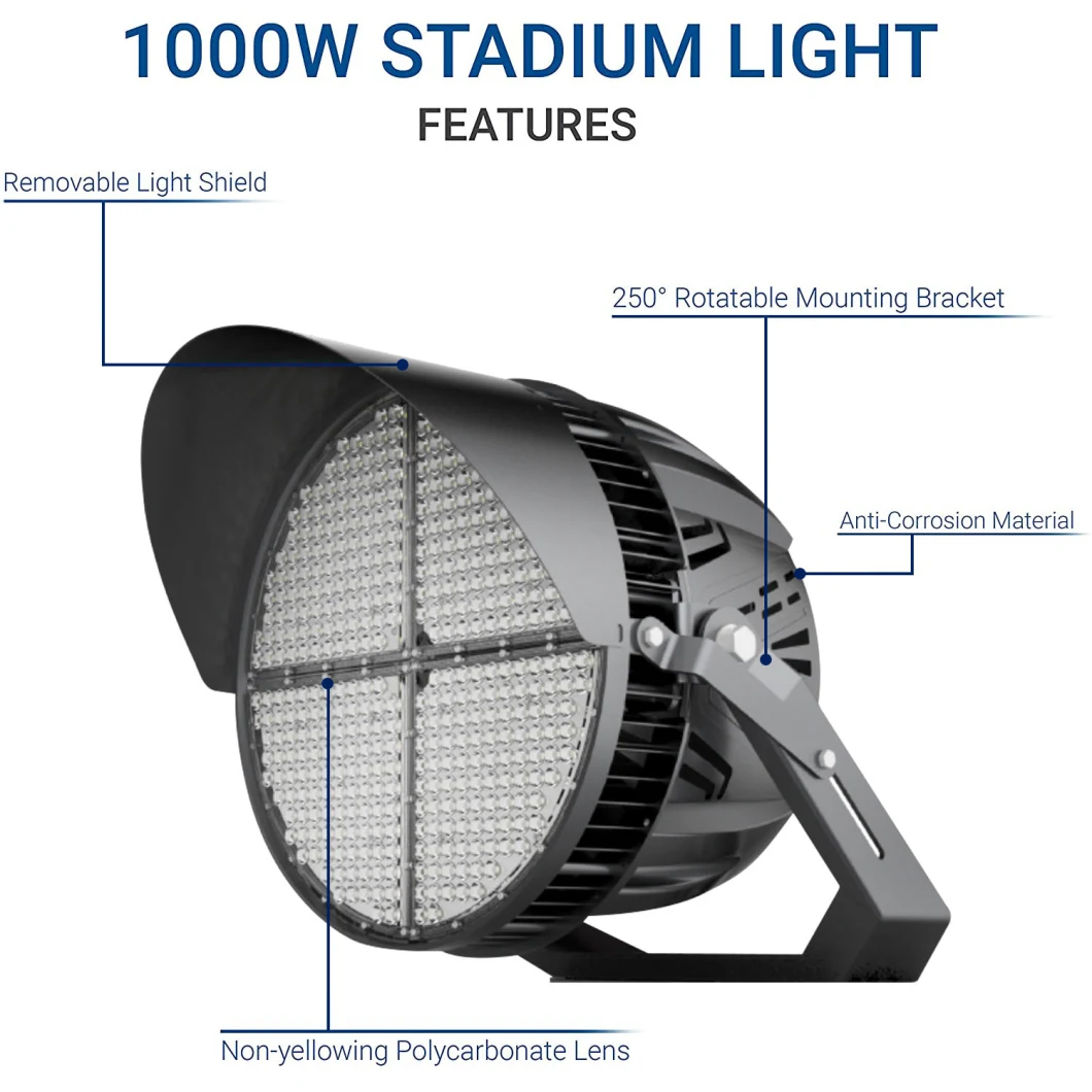 IP65 High Lumen LED Stadium Lights 750W Outdoor Area Sport LED Flood Light