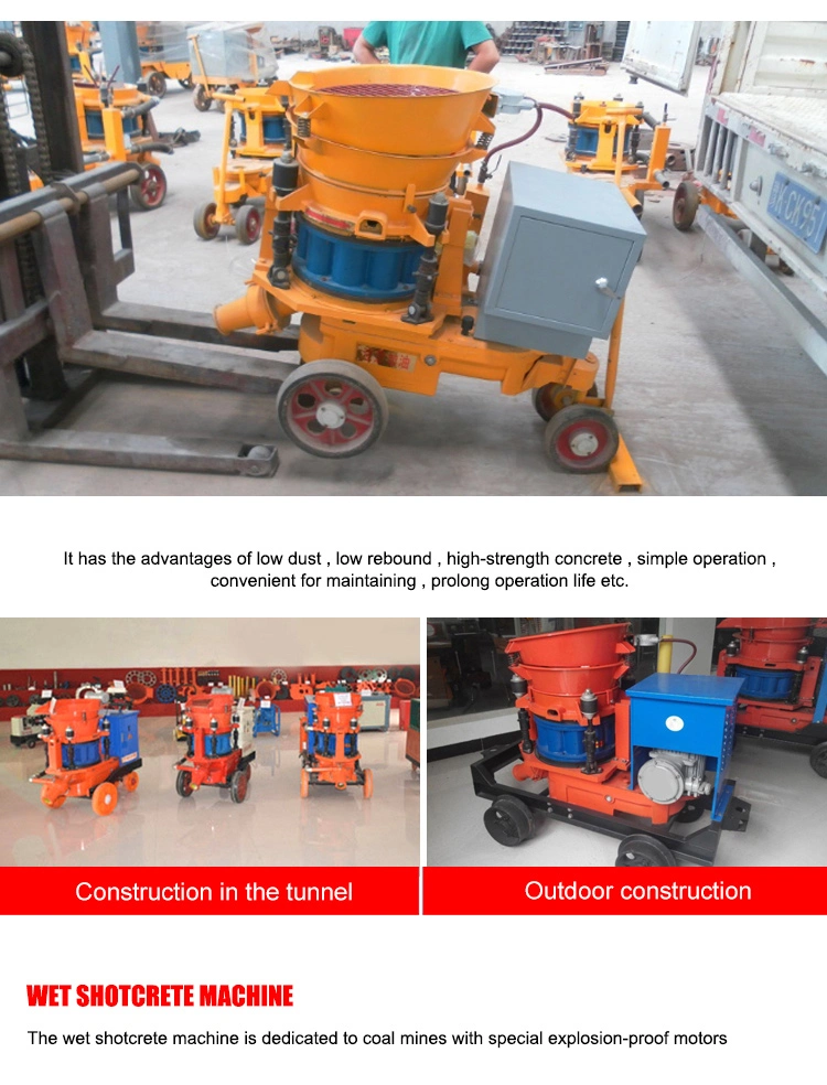 Construction Mining Tunneling Pz-3 Dry Mix Concrete Shotcrete Gunite Spraying Machine