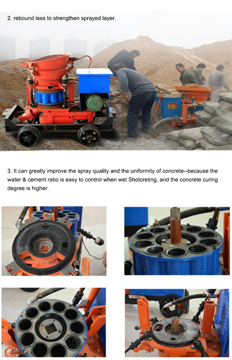 Construction Mining Tunneling Pz-3 Dry Mix Concrete Shotcrete Gunite Spraying Machine