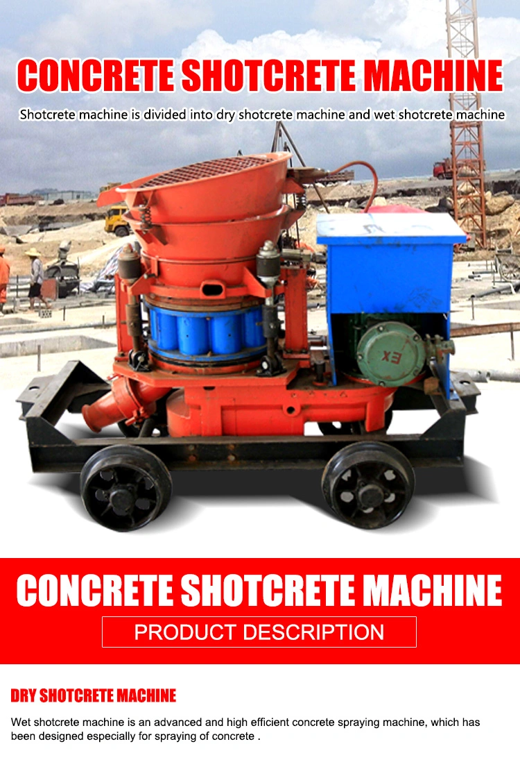 Construction Mining Tunneling Pz-3 Dry Mix Concrete Shotcrete Gunite Spraying Machine