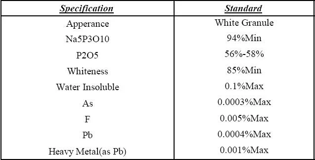 Sodium Tripolyphosphate; STPP; Sodium Triphosphate; Sodium Triphosphate Pentabasic; Humectant Metaphosphate; pH Regulator