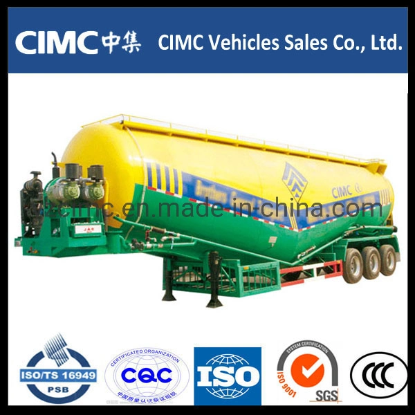 Cimc Tri-Axle Bulk Cement Carrier Powder Bulk Cement Trailer Cement Tanker