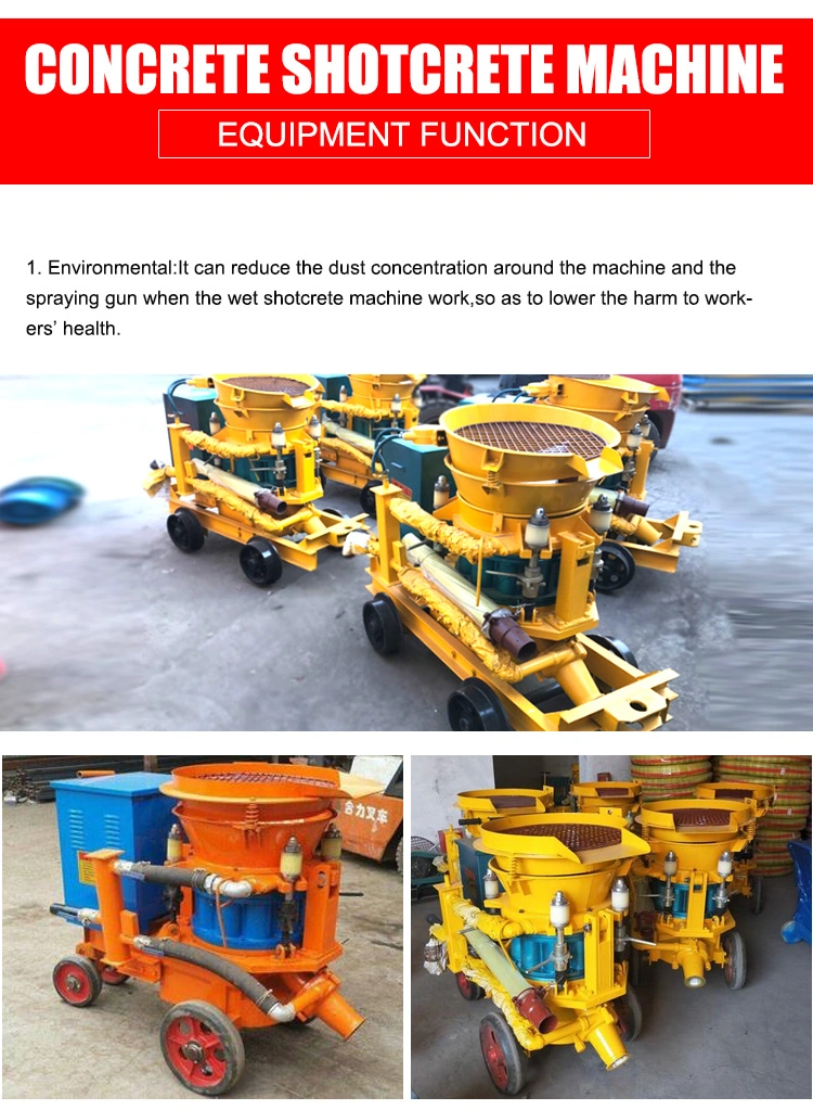 Construction Mining Tunneling Pz-3 Dry Mix Concrete Shotcrete Gunite Spraying Machine