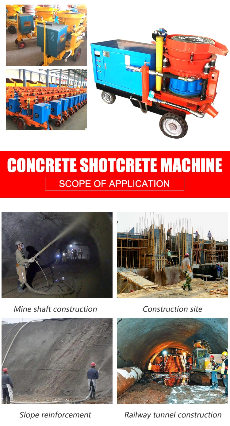 Construction Mining Tunneling Pz-3 Dry Mix Concrete Shotcrete Gunite Spraying Machine