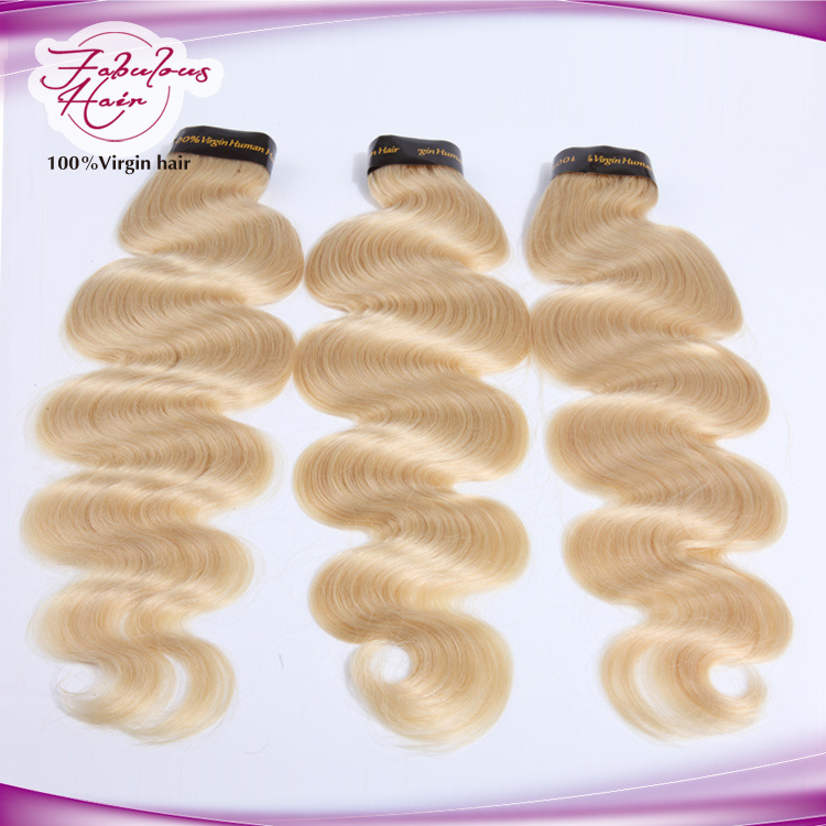 Newly Wavy Blonde Coloured Weave European 100 Human Hair