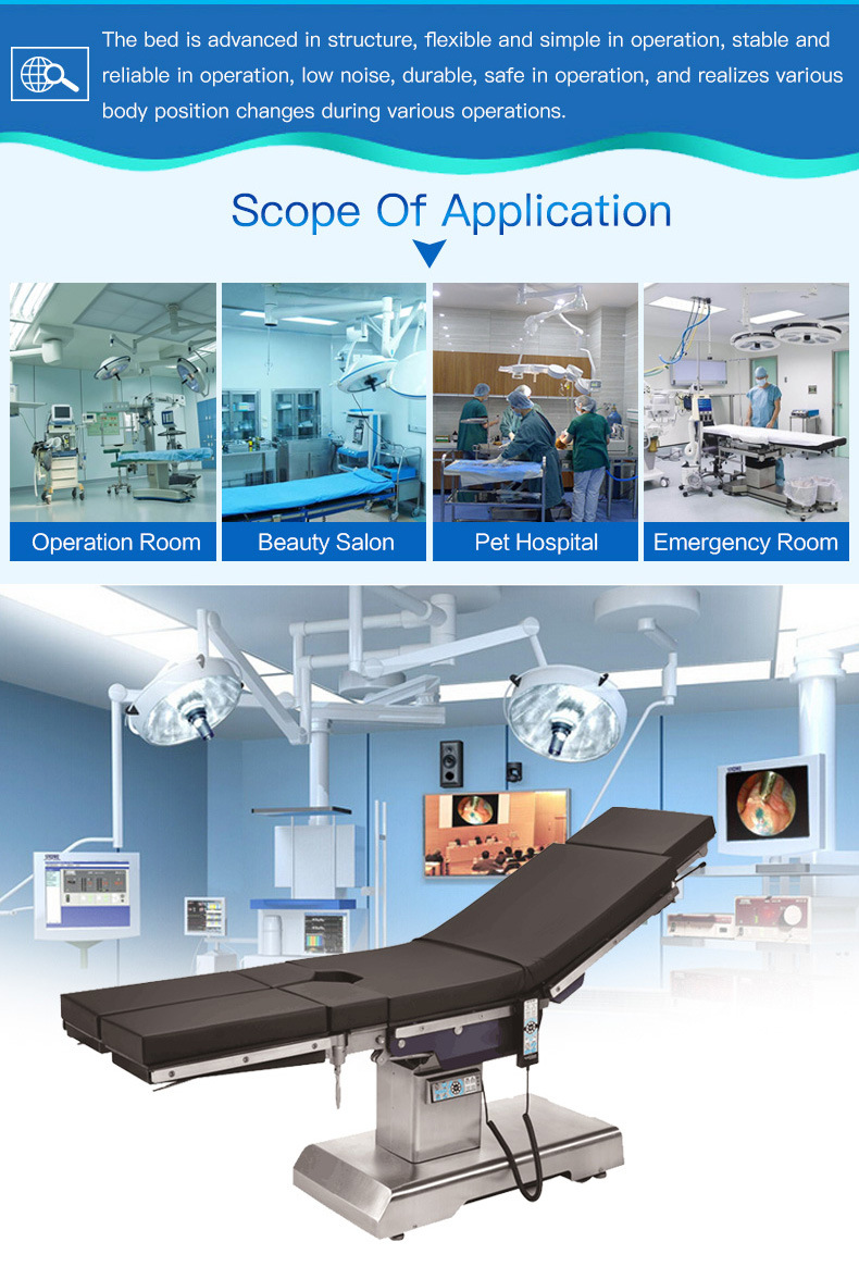 Operation Theatre Multi-Function Electric Hydraulic Integrated Leg Operating Table (HFEOT99S)