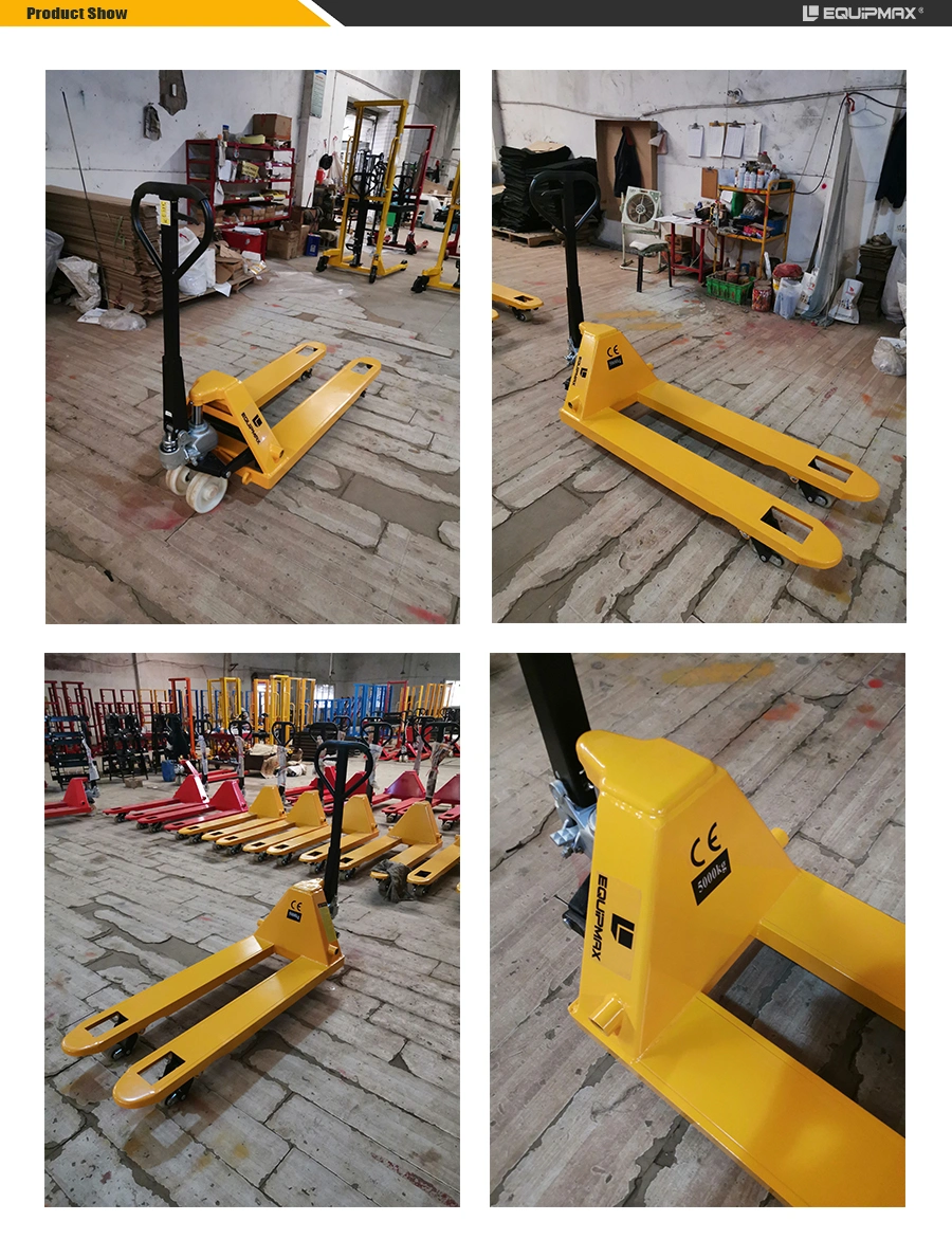 Hydraulic Pump AC Manual Pallet Truck 5000kg Hand Operated Forklift