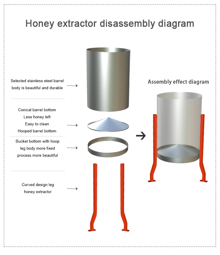 Bee Equipment Beekeeping Centrifuge for Honey Extractor 4 Frames Electric Honey Extractor