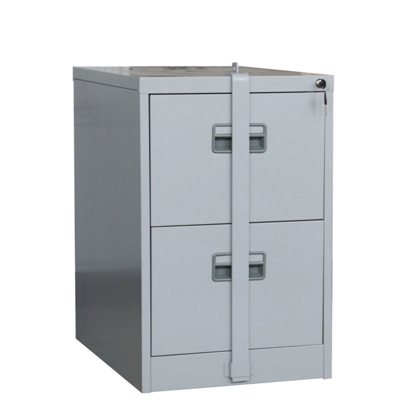 Double Safe Metal Filing Storage Cabinet Steel Vertical Office File Folder Cabinet with Locking Bar