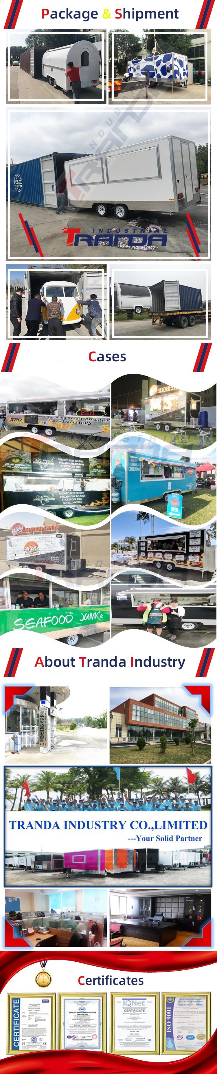 New Mobile Refrigerated Mobile Food Cart Hot Dog Cart Popcorn Food Truck Cart for Sale