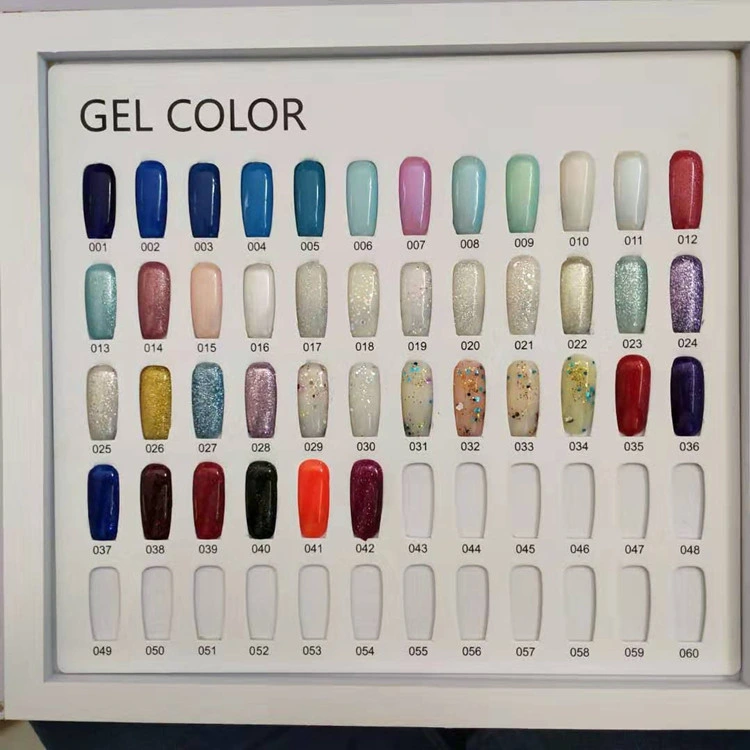 Professional Nail Art Gel Polish Color Display Card Board/ Nail Salon Color Display Chart Frame