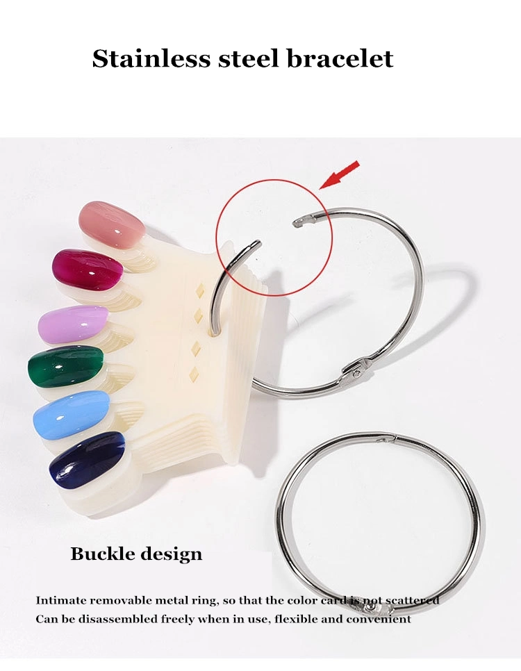 New Arrival 60 Tips Fake Acrylic Display Nail Tip Polish Tool for Nail Salon