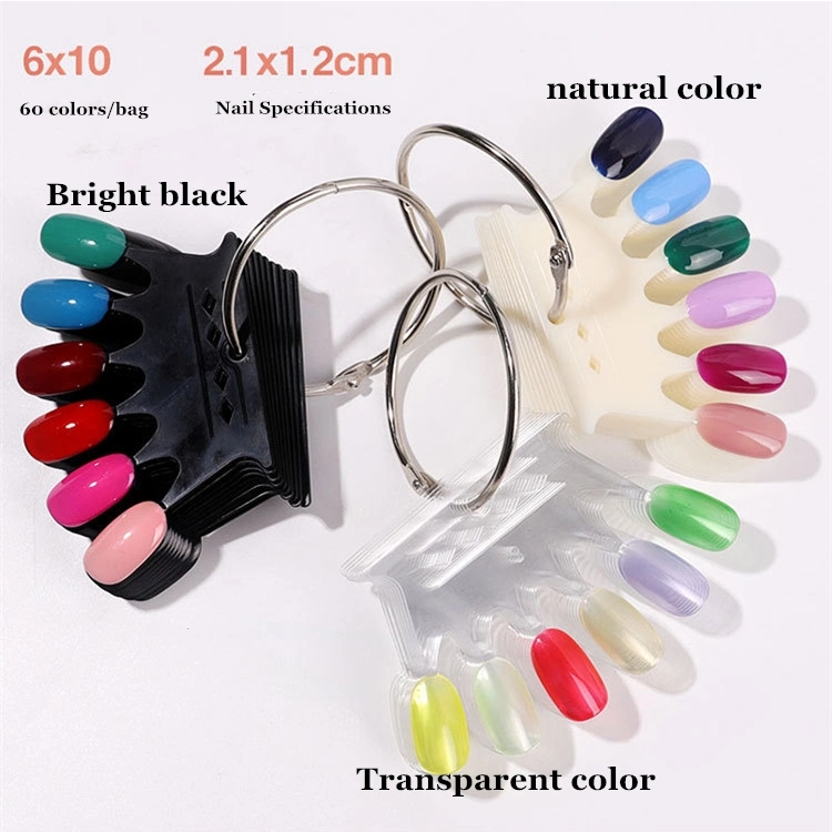 New Arrival 60 Tips Fake Acrylic Display Nail Tip Polish Tool for Nail Salon