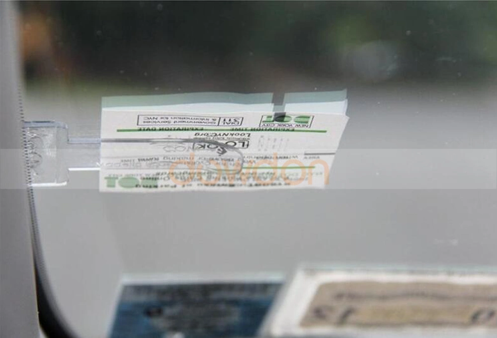 Car Vehicle Parking Ticket Permit Holder Clip Sticker Windscreen Window Fastener Stickers