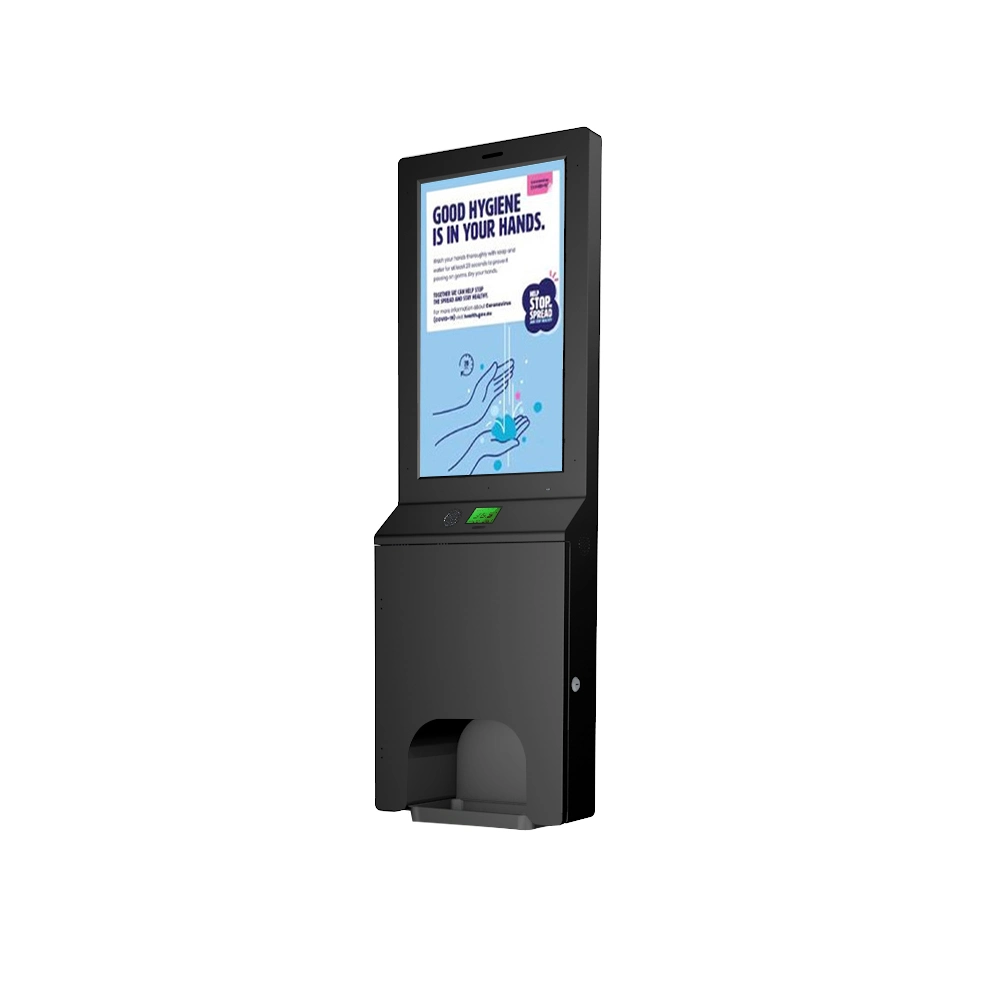 21.5 Inch Wall Mounted/Floor Stand Digital Signage Monitor Auto Hand Sanitizers Dispenser Advertising LCD Display