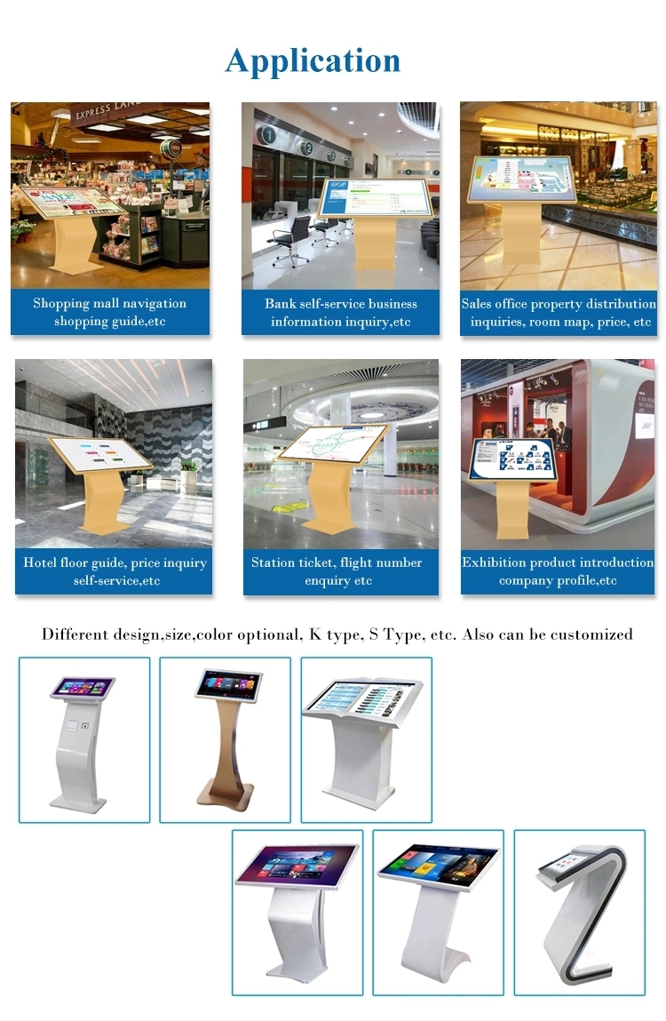 6-10 Point Touch Totem LCD Advertising Display Restaurant Ordering 65