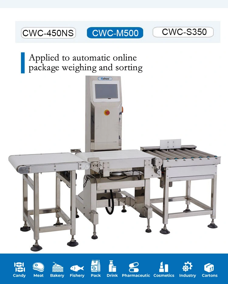 Automatic Belt Conveyor Check Weigher with Pusher Rejection System