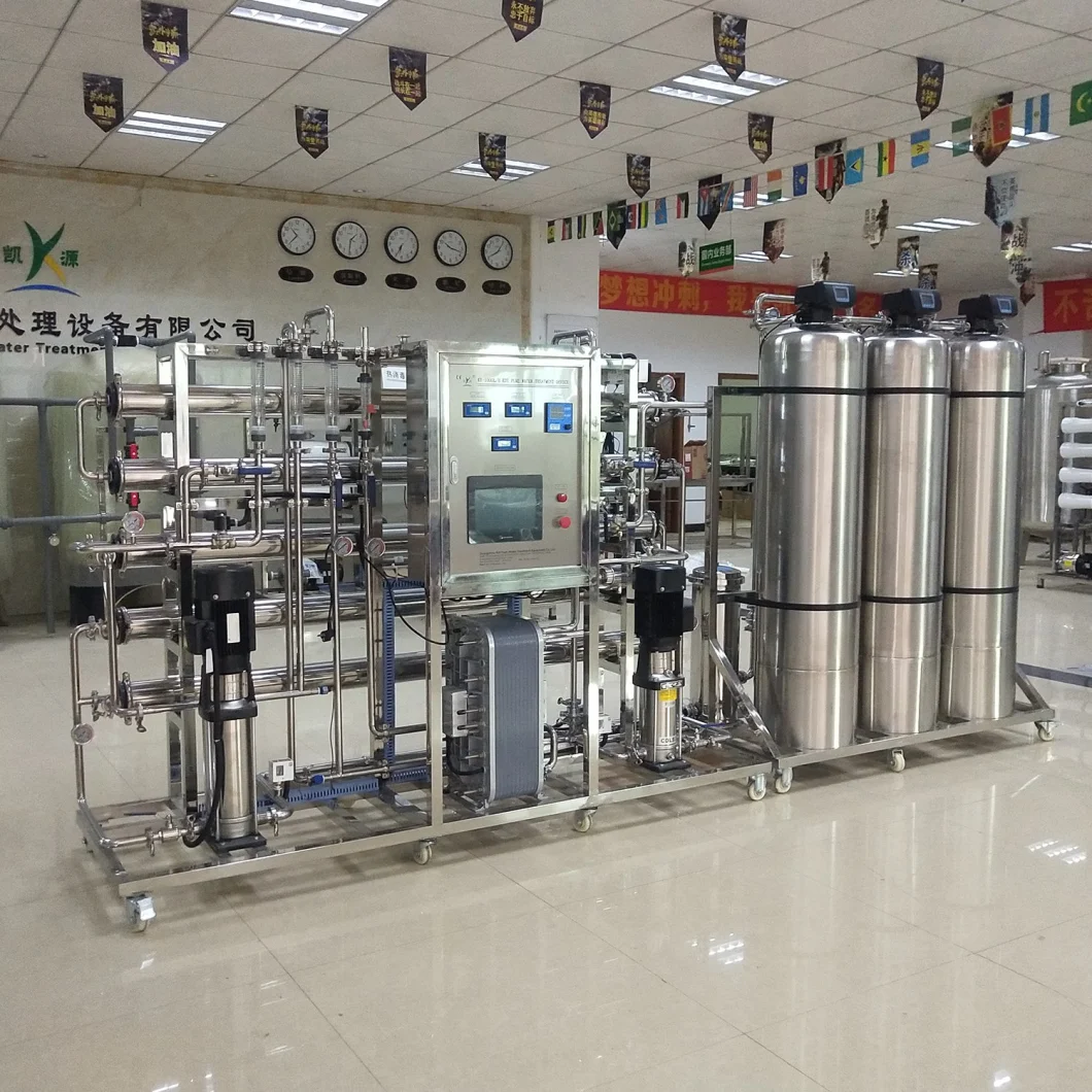 Double Stage RO System 1000lph Softener for Cosmetic/Semiconductor/Dialysis