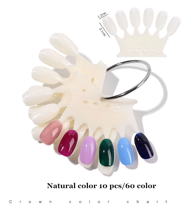 New Arrival 60 Tips Fake Acrylic Display Nail Tip Polish Tool for Nail Salon